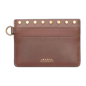 ISABEL MARANT Leather Card Holder Women's Brown