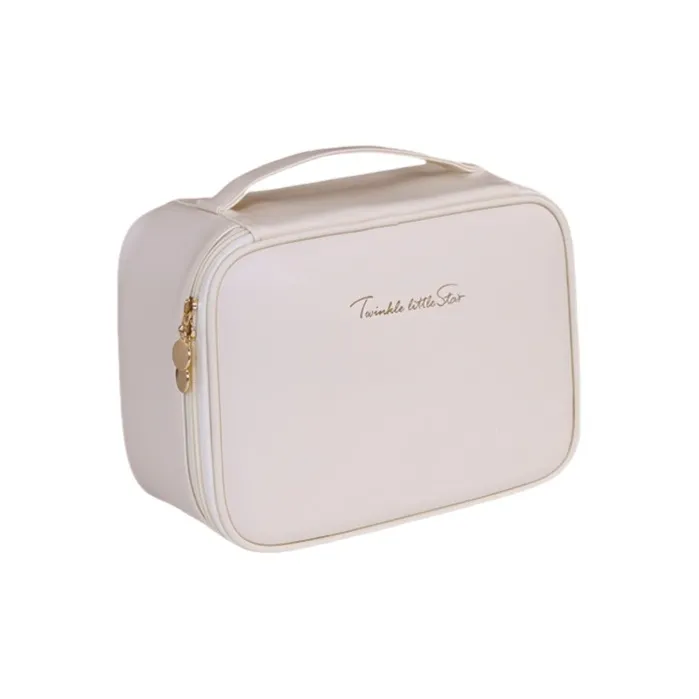 MUYAXUAN Wet/Dry Separation Large Capacity Premium Touch Proof PU Cosmetics Storage Bag-0