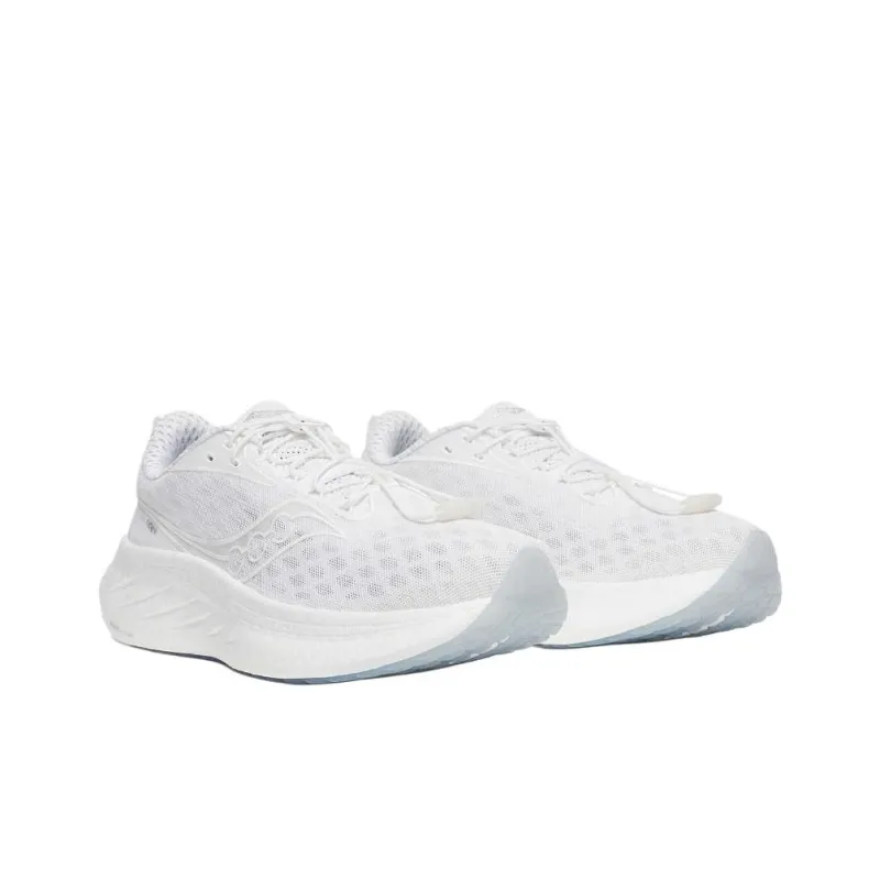 Saucony Ride 18 Anti Slip Wear Resistant Low Top Running Shoes Unisex White-2