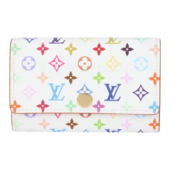 LOUIS VUITTON X Takashi Murakami 6 Key Key Case White Multicolored