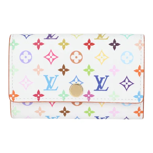 LOUIS VUITTON X Takashi Murakami 6 Key Key Case White Multicolored
