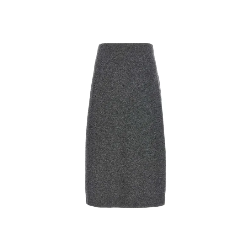 Brunello Cucinelli Casual Long Skirt Women's Dark Gray-0