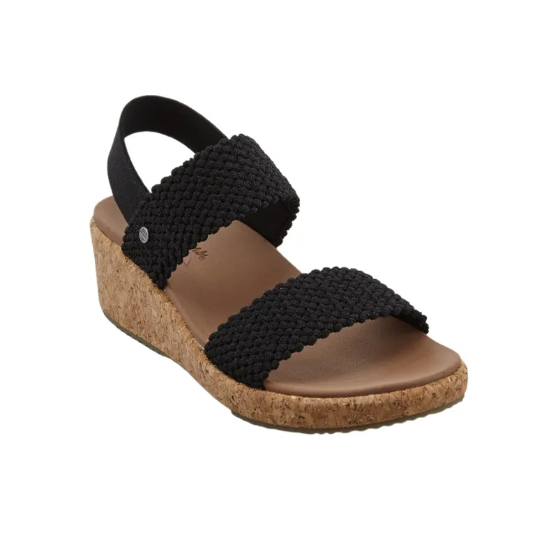 Skechers ARCH FIT BEVERLEE One Strap Sandals High Heel 5 8cm Women's Black-3