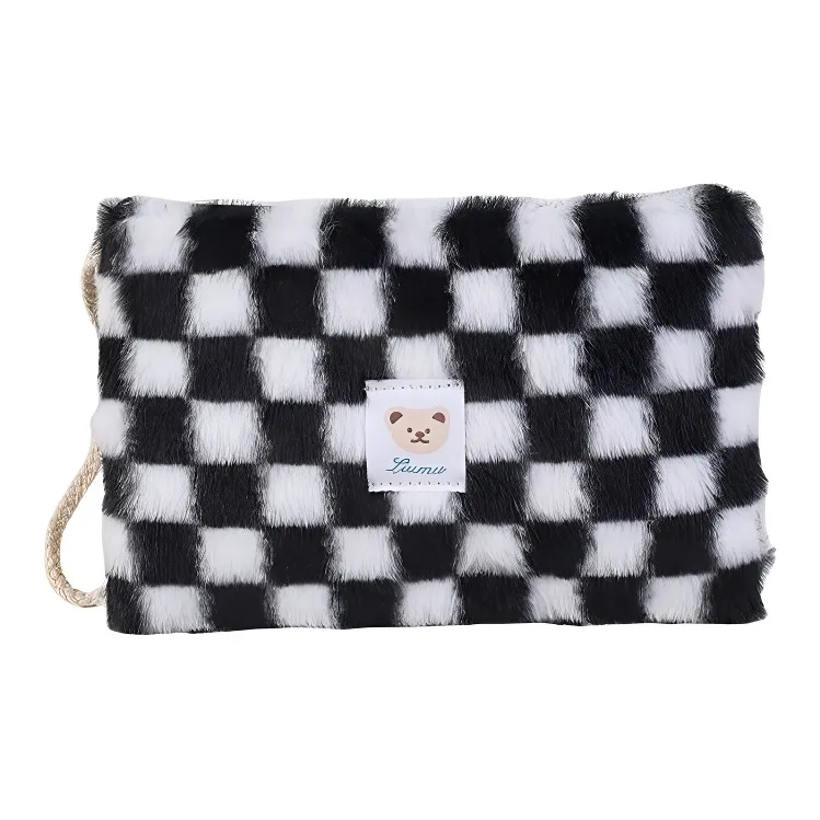 ZHIYIN Portable Plush Storage Bag With Large Capacity For Travel And Skincare Products Make up Tools-6
