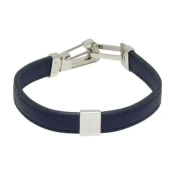 MONTBLANC Leather Bracelets Men's Midnight Blue