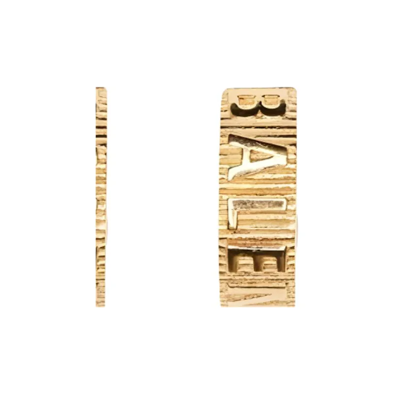 Balenciaga Earrings Unisex Gold-1