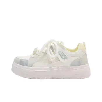 JIETEGONGYANG Breathable Low Top Skateboard Shoes Women's Dusty Blue Language