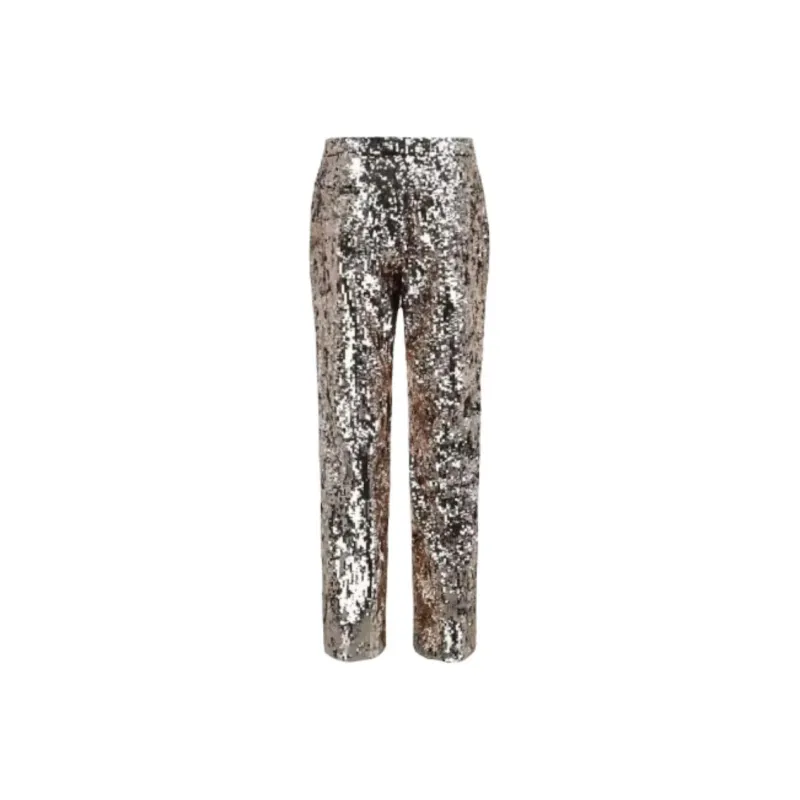 GUCCI Sequin Wide Leg Trousers Pink-0