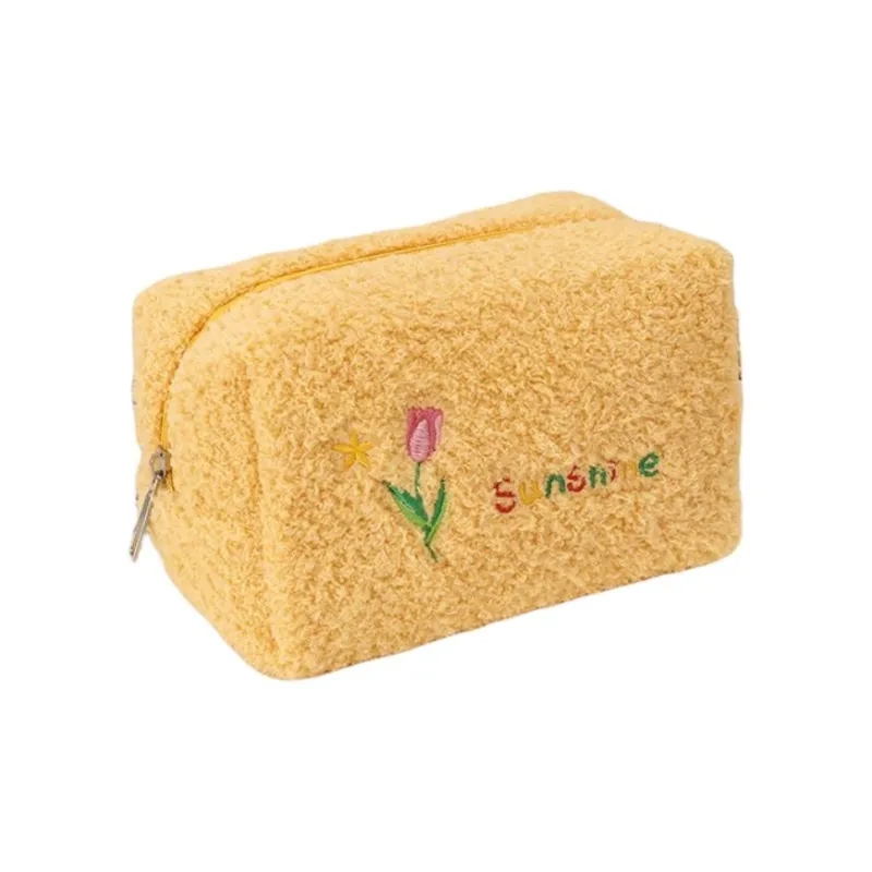 ZHIYIN Refreshing Floral Portable Skincare Storage Bag For Women's, Large Capacity Travel Storage Bag Make up Tools-0