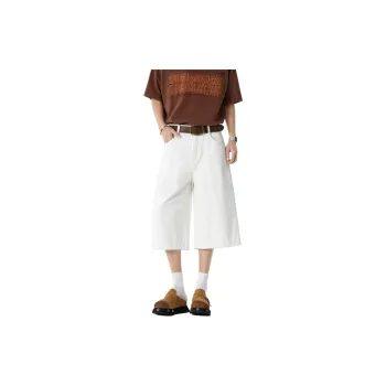 Ang2 Stu Denim Shorts Unisex White
