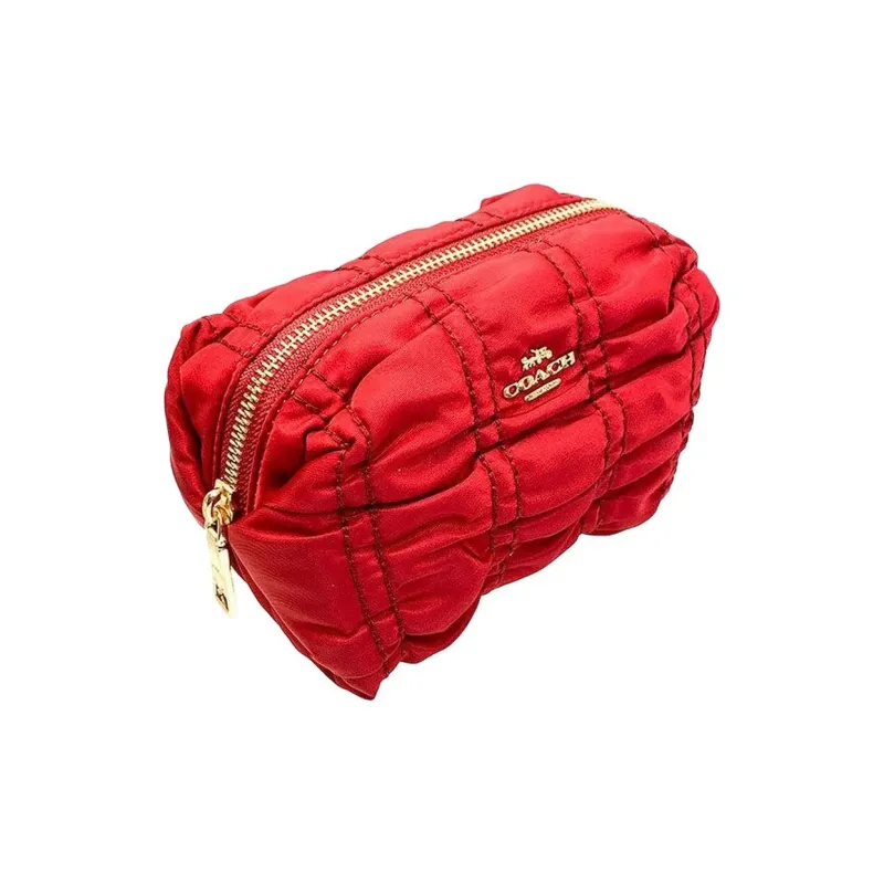COACH Boxy Makeup Bags Red-1