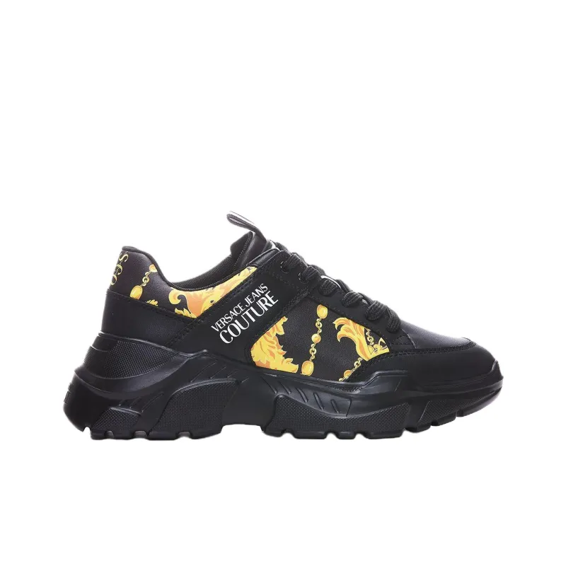 VERSACE JEANS COUTURE Stargaze Low Top Casual Shoes Men's Black-1