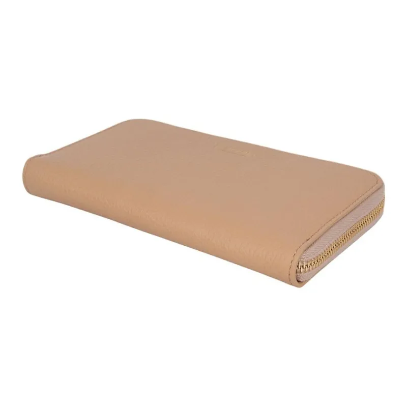 Burberry Calfskin Wallet Large Size Women's Light Almond-3