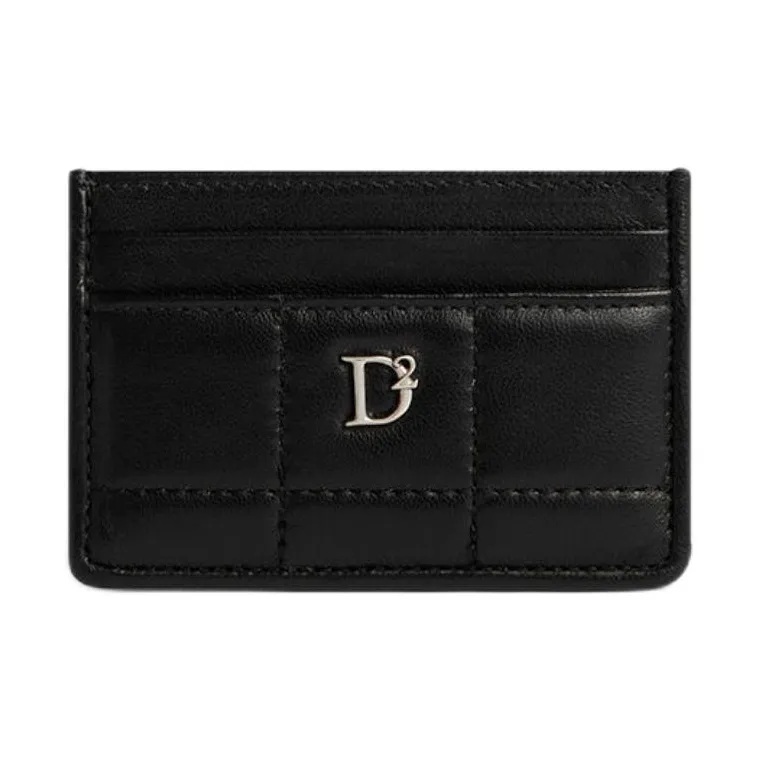 DSQUARED 2 Logo Plaque Quilted Card Holder-0