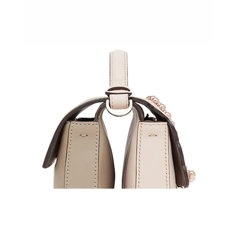 FENDI Multicolor Cow Leather Shoulder Bag 2 in 1 Handbag Women's Light Pink/Elephant Gray-3