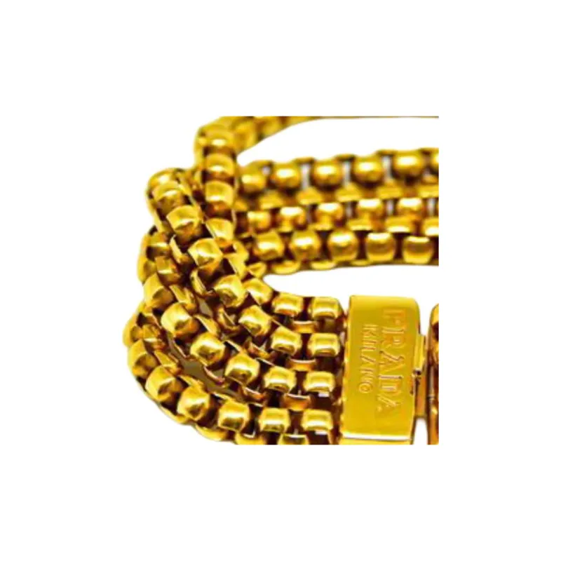 PRADA Metal Bracelets Women's Gold-2