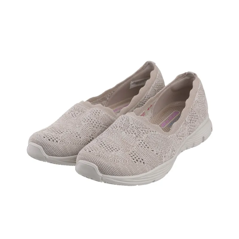 Skechers Seager Abrasion Resistant Low Top Casual Shoes Women's Beige-2