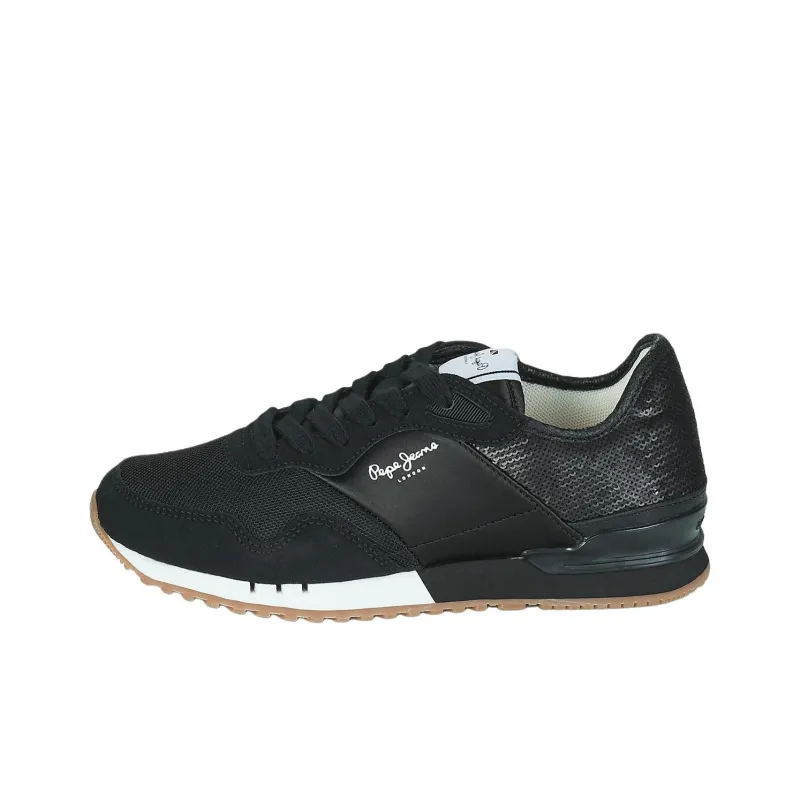 Pepe Jeans London Abrasion Resistant Low Top Casual Shoes Women's Black-0
