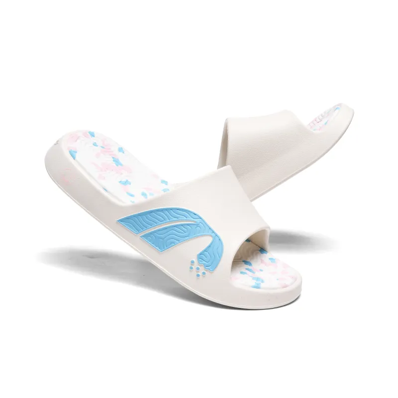 DUANGOU Quiet Slip Resistant Abrasion Resistant Slide Slippers Unisex Two Tone Ice Cream-1
