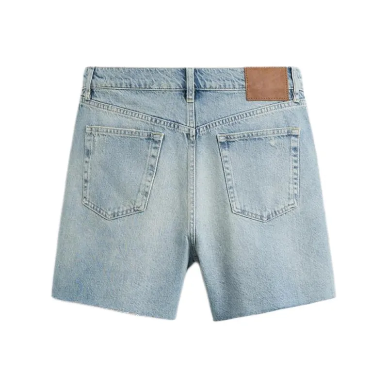 ZARA Denim Shorts Men Bright Blue-1
