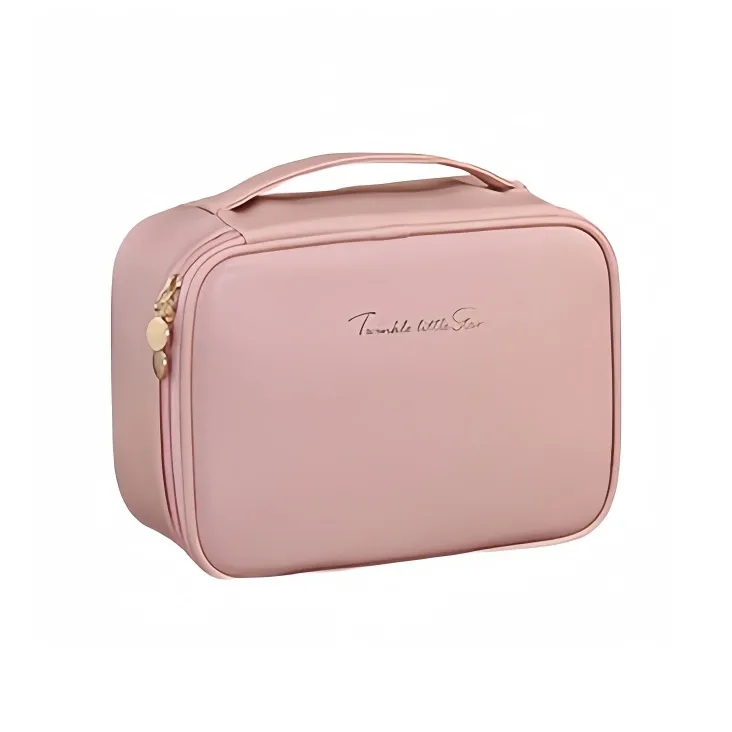 MUYAXUAN Wet/Dry Separation Large Capacity Premium Touch Proof PU Cosmetics Storage Bag-2