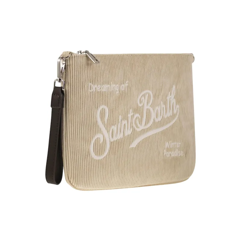 MC2 SAINT BARTHELEMY Polyester With Cotton One Shoulder Crossbody Clutch Unisex Beige-1