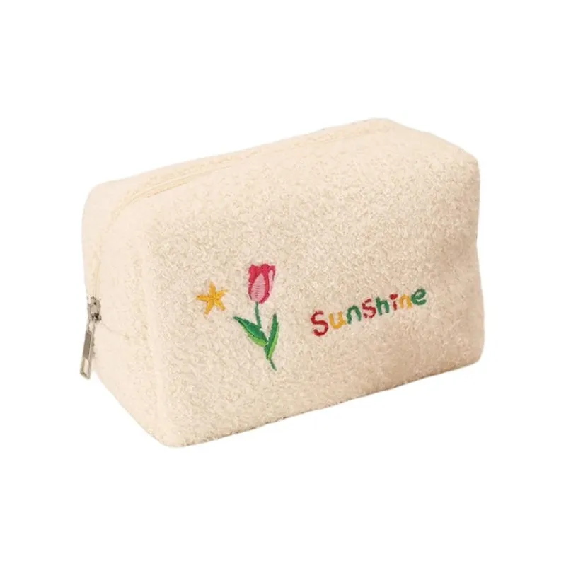 ZHIYIN Refreshing Floral Portable Skincare Storage Bag For Women's, Large Capacity Travel Storage Bag Make up Tools-4