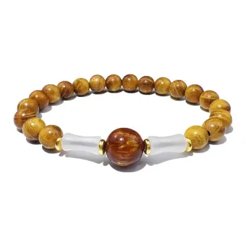 JUANLAN Golden Sandalwood Bracelets Unisex