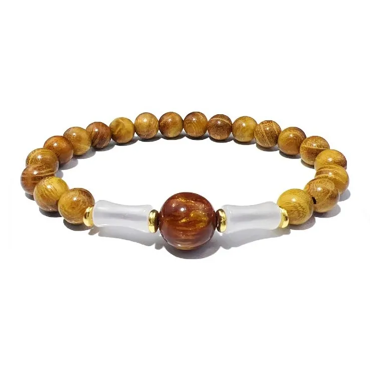 JUANLAN Golden Sandalwood Bracelets Unisex-0