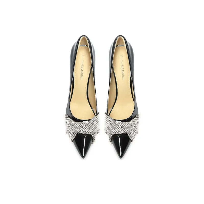 Lily Wei Moonlight Glow Slim Heel High Heels Women's Black-1