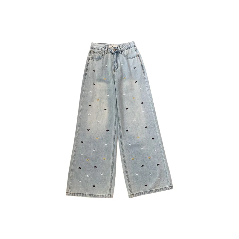 OUBO Jeans Women's Light Blue-0
