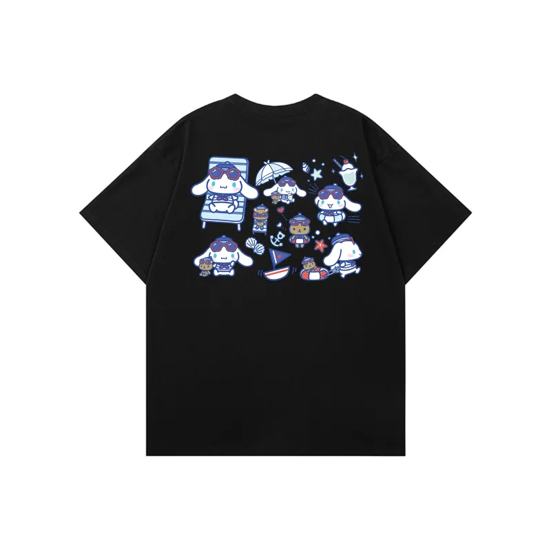 Sanrio Yugui Dog T Shirt Unisex White, Black-2