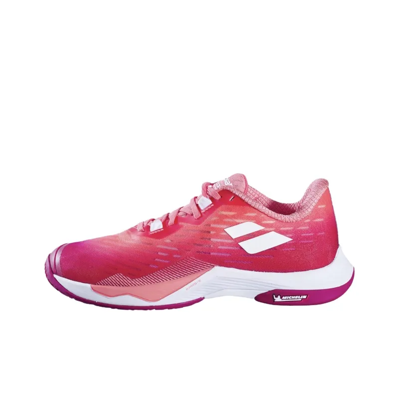 Babolat Breathable And Lightweight Low Top Badminton Shoes Women's Pink-0