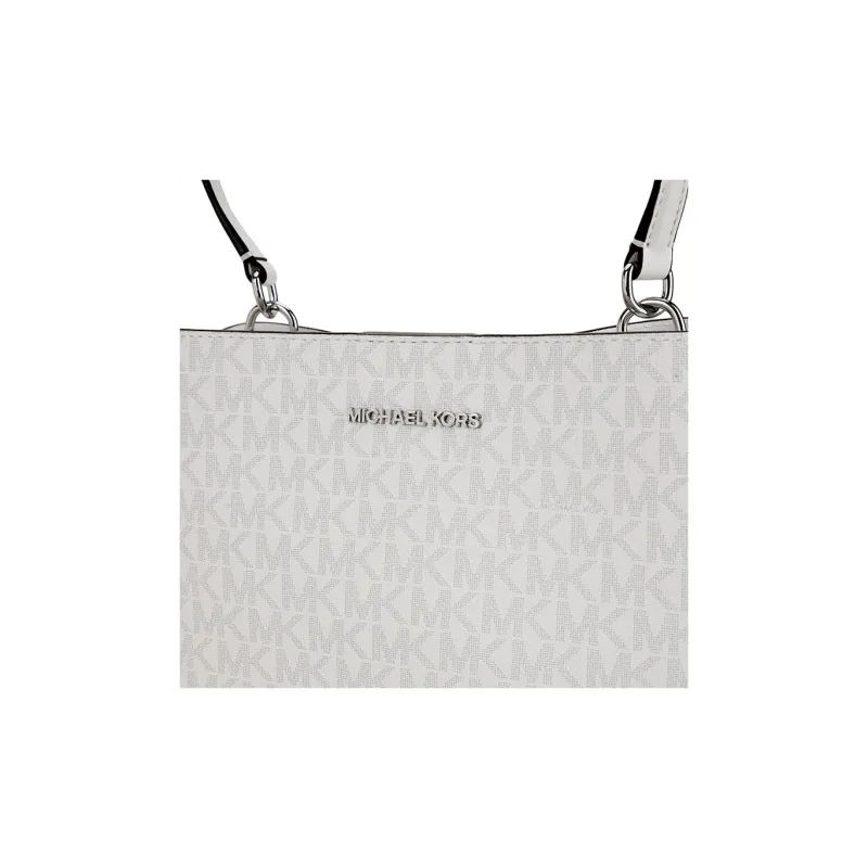 MICHAEL KORS Coated Canvas With Polyester Handbag, Shoulder Bag Medium Size Women's Multicolor Optical White-4