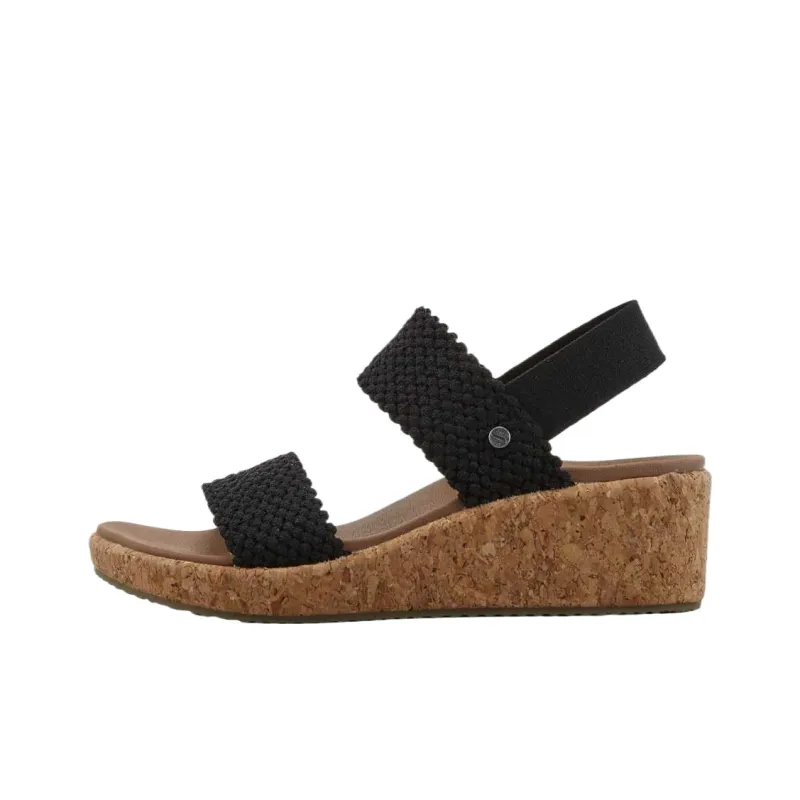Skechers ARCH FIT BEVERLEE One Strap Sandals High Heel 5 8cm Women's Black-0