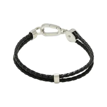 MONTBLANC Leather Bracelets Men's Black