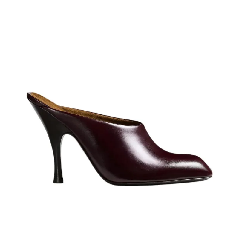 KHAITE Closed Toe Slippers Women's Burgundy-1