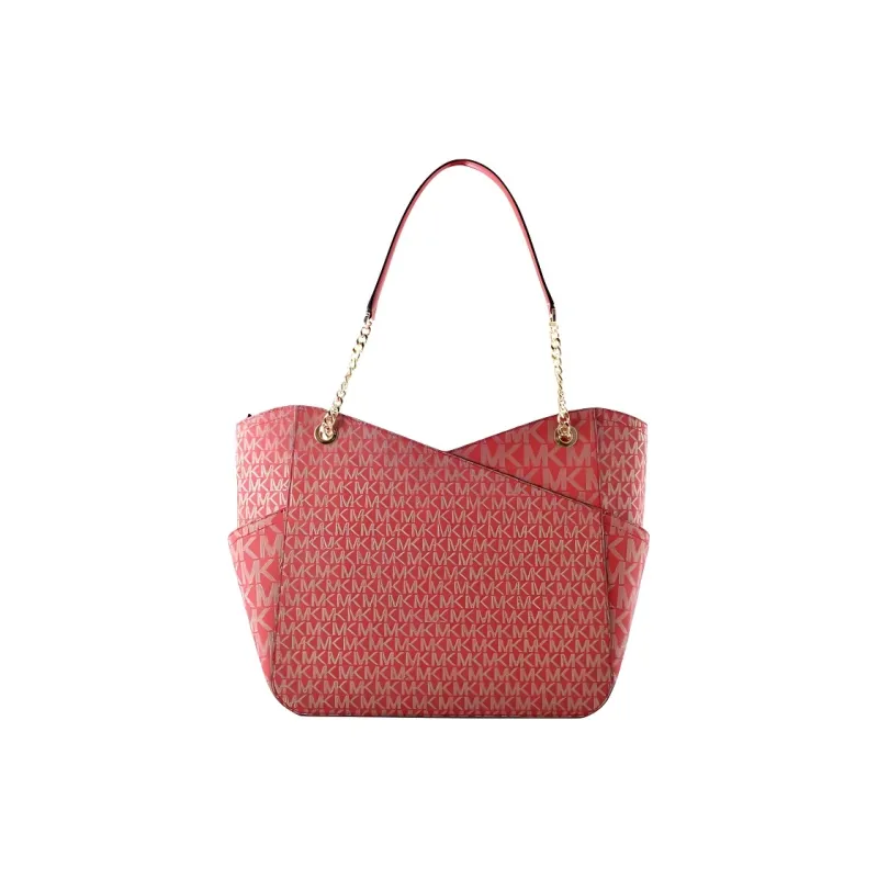 MICHAEL KORS Leather Shoulder Bag Women's Red-1