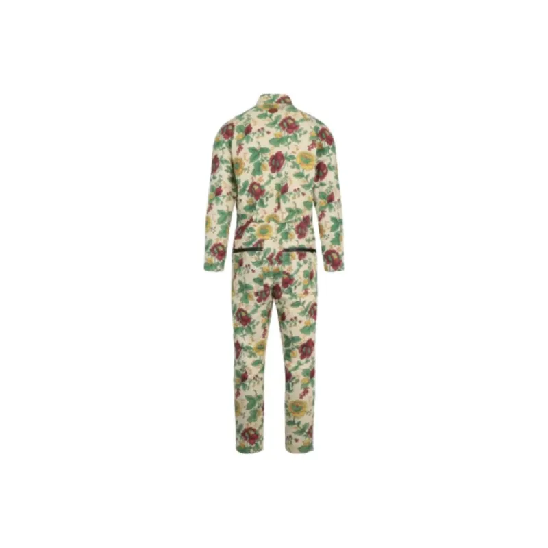 GUCCI Floral Jacquard Jumpsuit Green-1