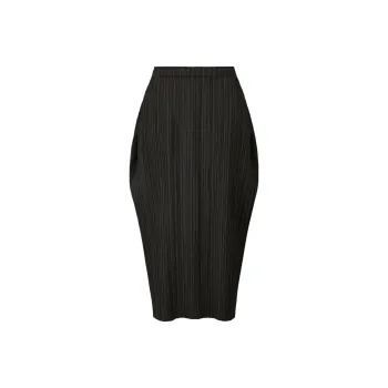 PLEATS PLEASE ISSEY MIYAKE Casual Long Skirt Women's Black