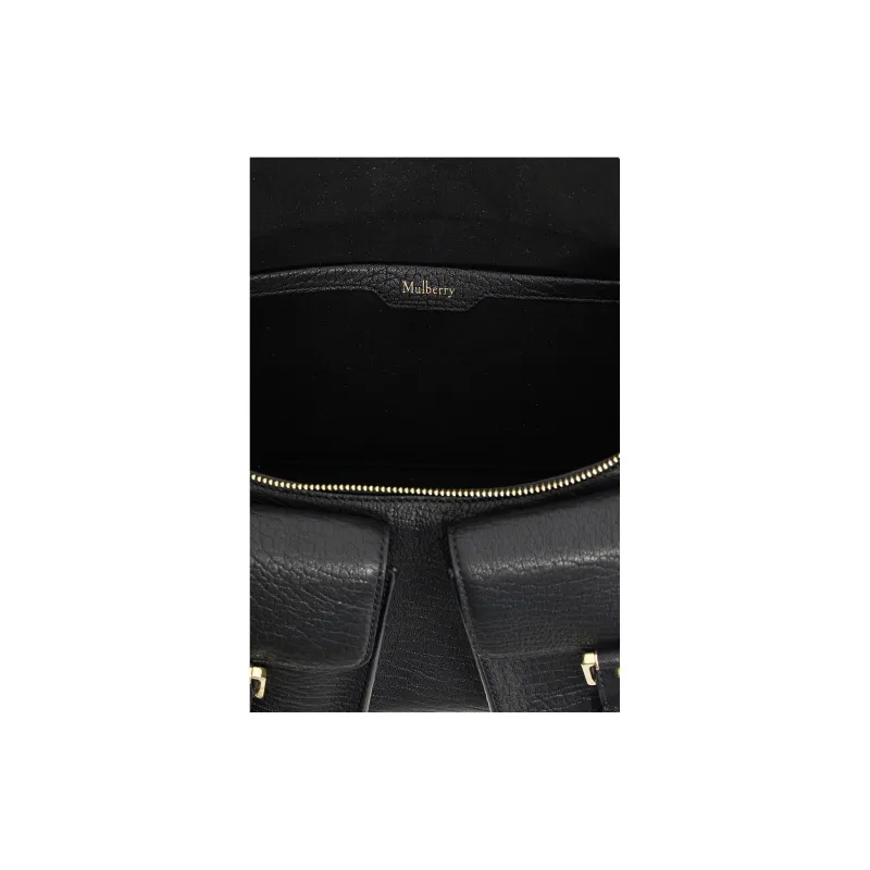 Mulberry Lambskin Shoulder Bag Women's Black-2