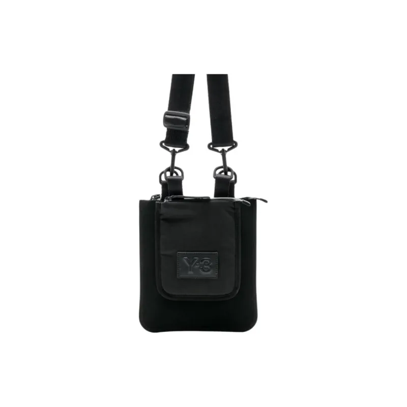 Y 3 Polyethylene With Neoprene Shoulder Bag Unisex Black-4