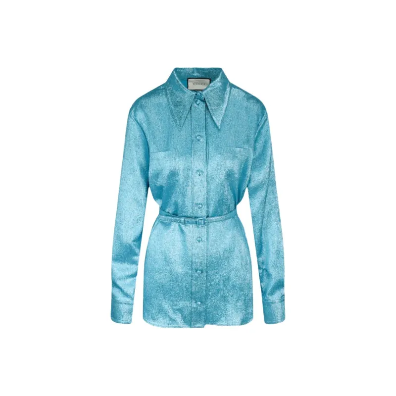 GUCCI Shirts Women's Blue-0