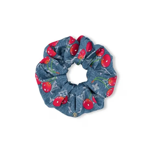 LOUIS VUITTON X Takashi Murakami Denim Cherry Scrunchy-0