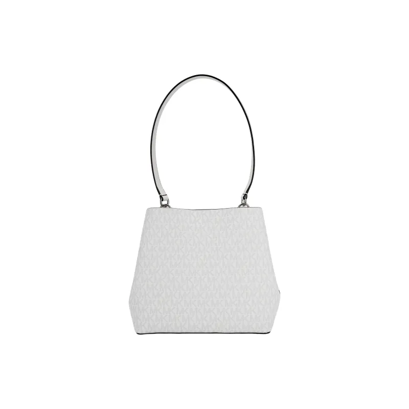 MICHAEL KORS Coated Canvas With Polyester Handbag, Shoulder Bag Medium Size Women's Multicolor Optical White-2
