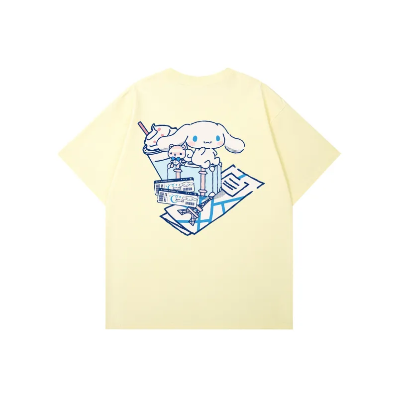Sanrio Yugui Dog T Shirt Unisex White, Black-9