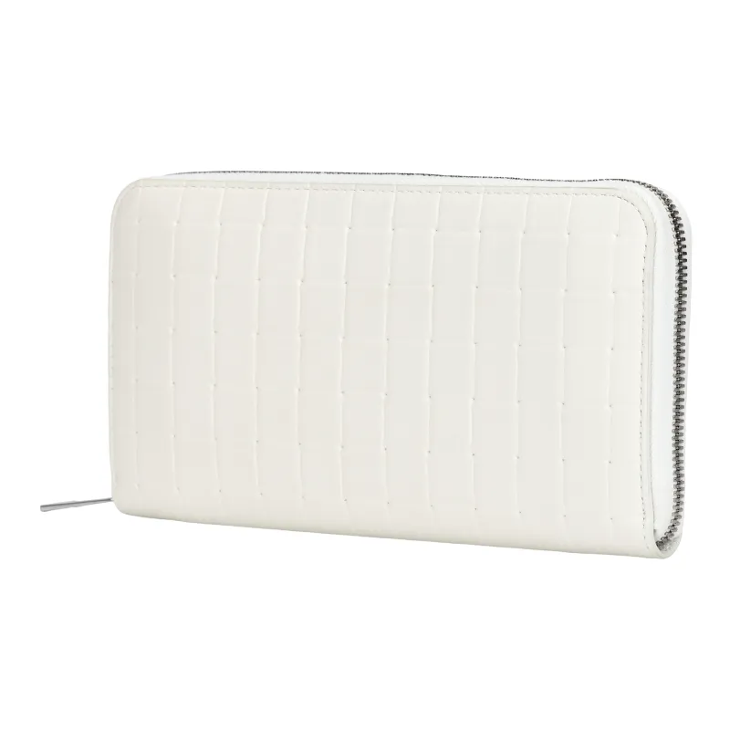 Bottega Veneta Calfskin Clutch Wallet Men's White-1