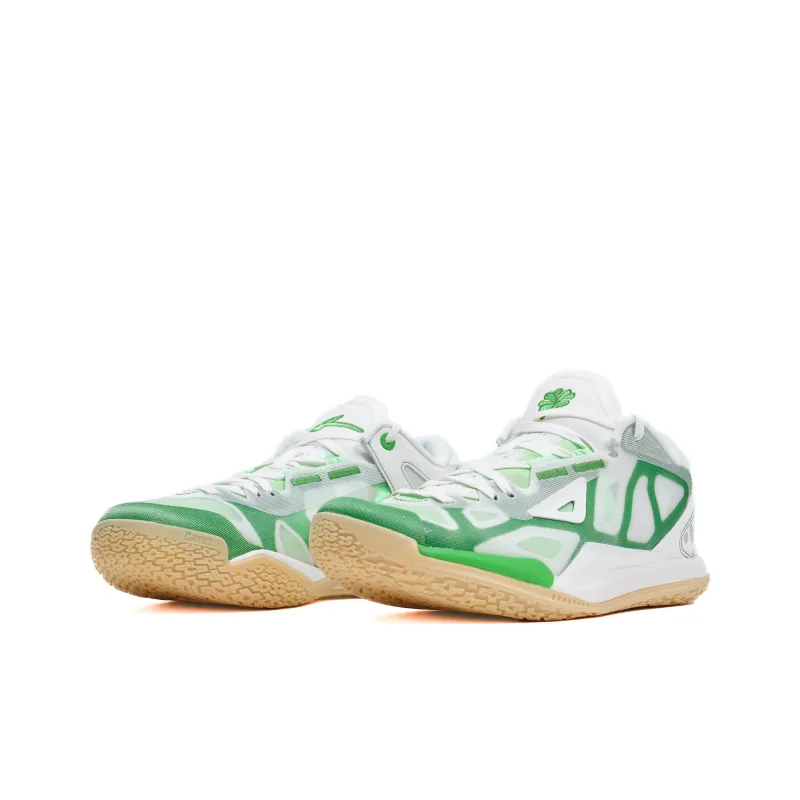 Serious Player Only Game1 Low Lucky Cushioning Lightweight Low Top Basketball Shoes Men's White Green-1