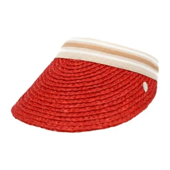 HELEN KAMINSKI Raffia, Cotton, Polyester, Polyamide, Elastane Sun Protection Hats Women's Red