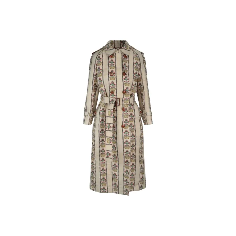 GUCCI 100 Flower And Crown Coat Multi-0